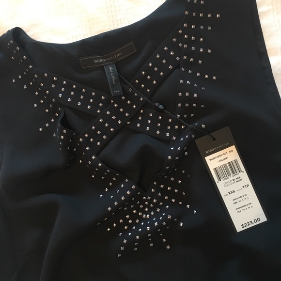 BCBGMaxAzria Black Chiffon blouse - Picture 2 of 5